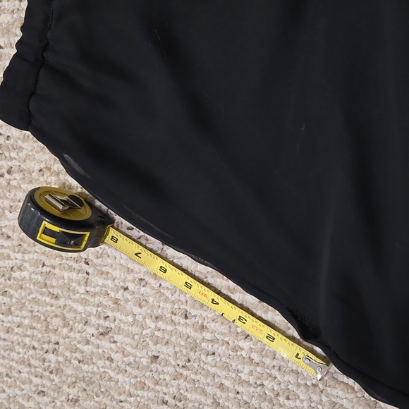 Chic Black Wide-Leg Pants With Sheer Outer Layer - Picture 9 of 15